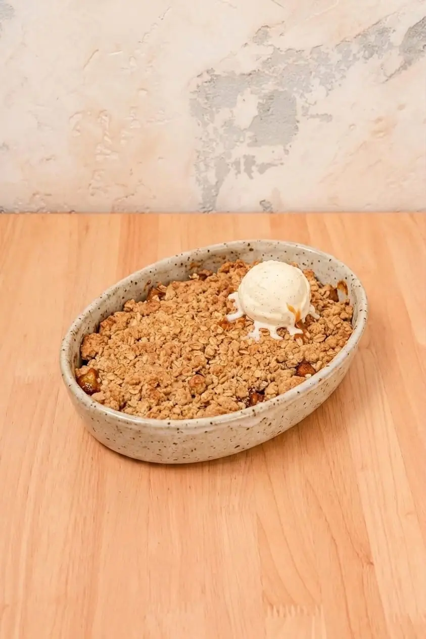 Whole apple crumble