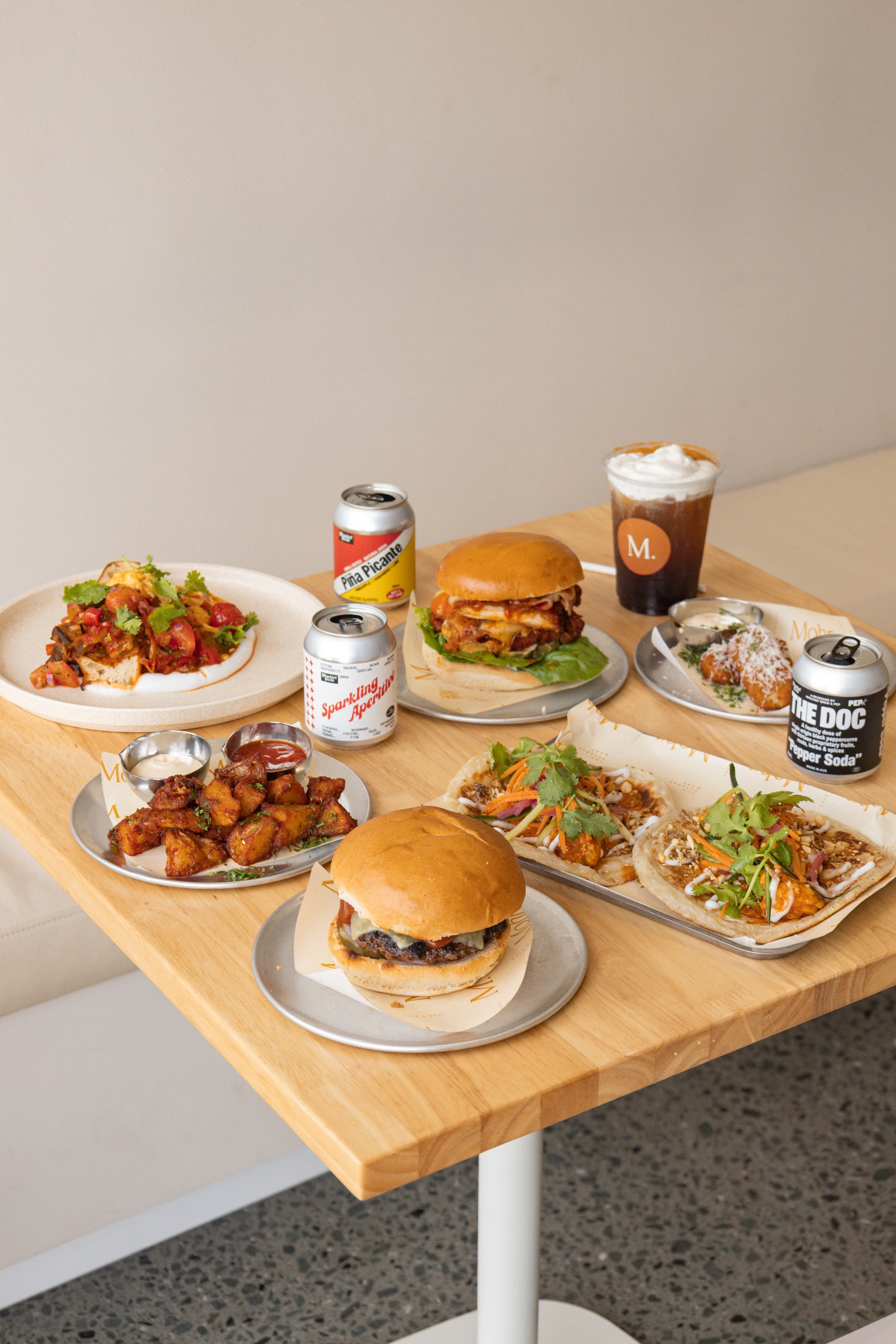 Takeaway food from Mohr Cafe, ready to grab and go